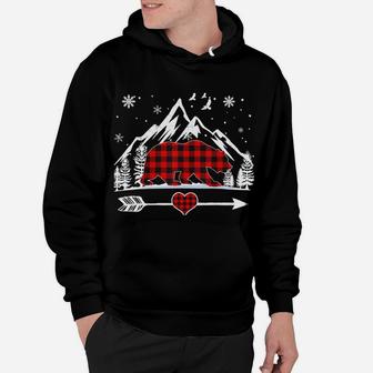 Nana Bear Christmas Pajama Red Plaid Buffalo Family Gift Sweatshirt Hoodie | Crazezy AU