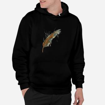 Native American Indian Watercolor Art Colorful Feather Hoodie | Crazezy UK