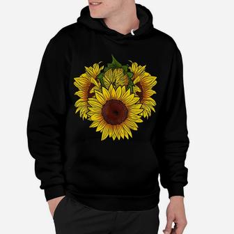 Nature Blossom Sunshine Yellow Flower Hippie Sunflower Hoodie | Crazezy