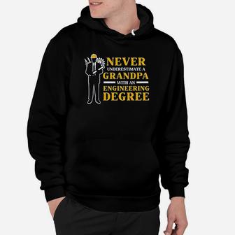 Never Underestimate A Grandpa With Engineering Degree Hoodie | Crazezy DE