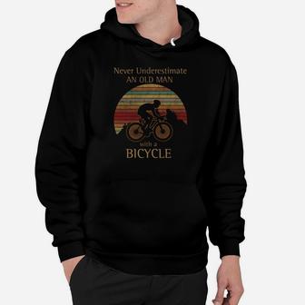 Never Underestimate An Old Man With A Bicycle Hoodie - Thegiftio