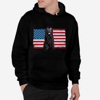 Newfie Dad American Flag Newfoundland Dog Lover Owner Funny Hoodie | Crazezy CA