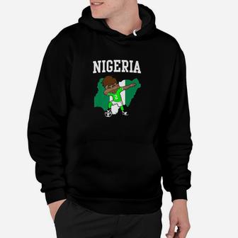 Nigeria Soccer Boy Nigerian Dabbing Football Hoodie | Crazezy