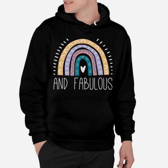 Nine And Fabulous 9Th Birthday Gifts For Girls Rainbow Sweatshirt Hoodie | Crazezy