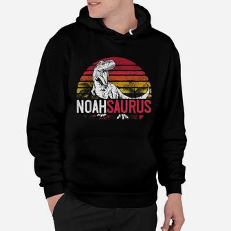 Noah Saurus Funny Personalized Dinosaur T Rex Name Gift Hoodie | Crazezy