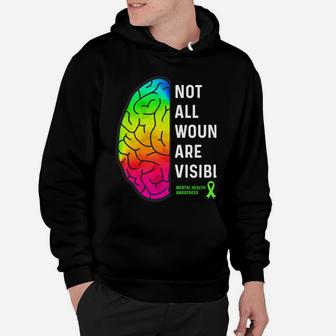Not All Wounds Are Visible - Mental Health Awareness Sweatshirt Hoodie | Crazezy AU