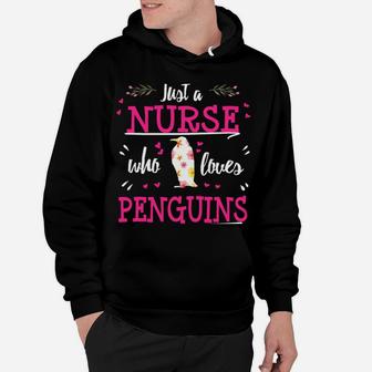 Nurse Who Loves Penguins Cute Funny Rn Cna Lpn Student Gift Hoodie | Crazezy