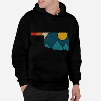 Oklahoma Vintage State Map Mountains Hiking Pride Gift Hoodie | Crazezy UK