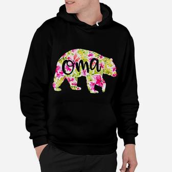 Oma Bear Tshirt For Women Grandma Christmas Gift Grandkid Hoodie | Crazezy