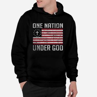 One Nation Under God USA American Flag Pride Hoodie - Seseable