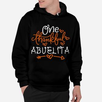 One Thankful Abuelita Matching Family Thanksgiving Day Hoodie | Crazezy