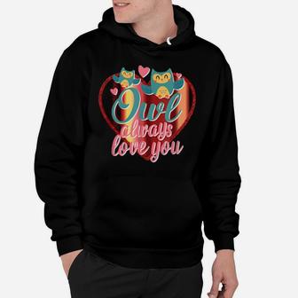 Owl Always Love You Valentine Lace Heart Cute Hoodie - Monsterry