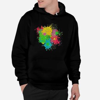Paint Splashes Splatter Abstract Colourful Design Hoodie | Crazezy CA