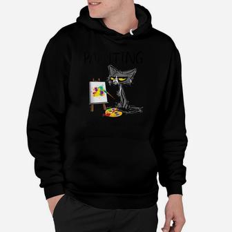 Painting Because Murder Is Wrong-Best Gift Ideas Cat Lovers Hoodie | Crazezy UK