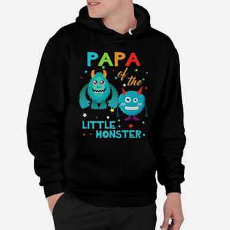 Papa Of The Little Monster Birthday Monster Hoodie | Crazezy DE