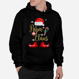 Papa Santa Claus Father Matching Family Christmas Pj For Dad Hoodie | Crazezy