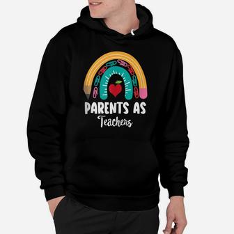 Parents As Teachers, Funny Boho Rainbow For Teachers Hoodie | Crazezy