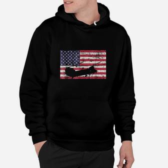 Patriotic Ch-47 Chinook Helicopter American Flag Hoodie - Thegiftio UK