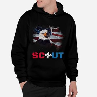 Patriotic Scout Boy Girl Scouting Lover Us Flag Eagle Sweatshirt Hoodie | Crazezy