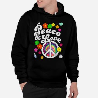 Peace Symbol And Love Tie Dye Shirt For Women Plus Size Hoodie | Crazezy