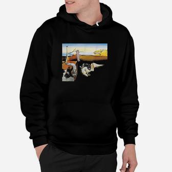 Persistence Of Meowory Funny Melting Cat Classical Art Meme Hoodie | Crazezy AU