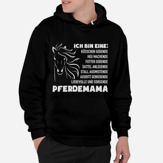 Pferdemama Motiv Hoodie, Liebevolles Reiten & Pflege Tee - Seseable