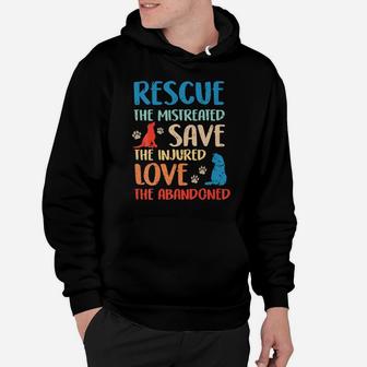 Ph Vintage-Animal Rescue Dog-Cat Lovers Costume Pet-Owners Hoodie | Crazezy