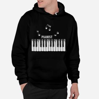 Piano Keys Pianist Keyboardist Hoodie | Crazezy