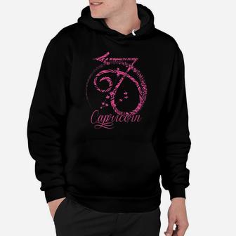Pink Capricorn Zodiac Sign December January Birthday Gift Hoodie | Crazezy CA