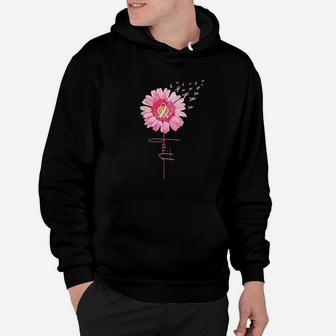 Pink Ribbon Daisy Faith Awareness Month Gift Hoodie | Crazezy UK