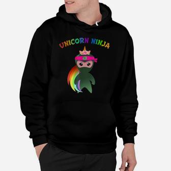 Pink Unicorn Ninja Disguise Spy Girls Kids & Teachers Squad Hoodie | Crazezy