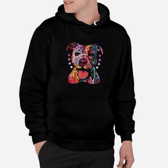 Pitbull Colorful Off Shoulder Tops Hoodie | Crazezy