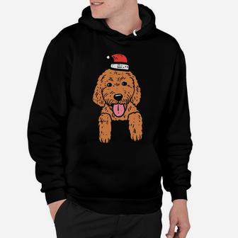 Pocket Goldendoodle Santa Hat Christmas Animal Pet Dog Gift Hoodie | Crazezy