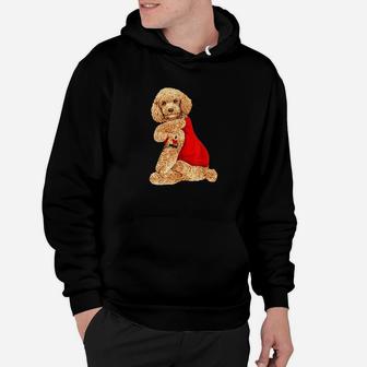 Poodle Dog I Love Mom Tattoo Lover Funny Gift Hoodie | Crazezy UK