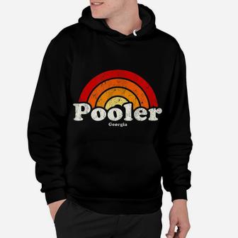 Pooler Georgia Ga Vintage 70S Retro Rainbow Design Hoodie | Crazezy