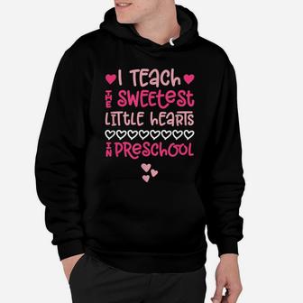 Preschool Teacher Valentine Shirt Cute Hearts Pink Tshirt Hoodie | Crazezy