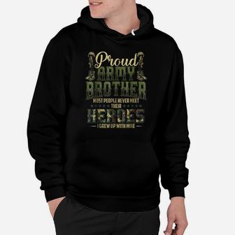 Proud Army Brother Shirt Patriotic Military Veteran Shirt Hoodie | Crazezy