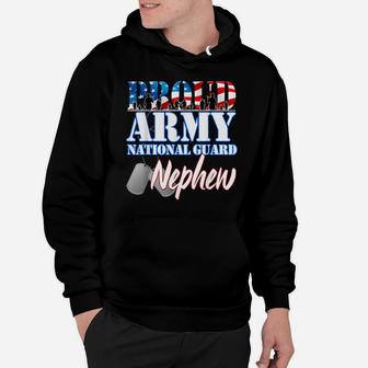 Proud Army National Guard Nephew Dog Tag Flag Shirt Men Hoodie | Crazezy