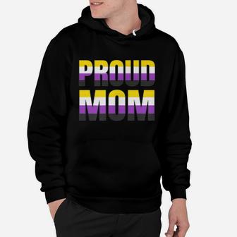 Proud Mom Nonbinary Pride Non Binary Lgbt Unisex Womens Hoodie | Crazezy