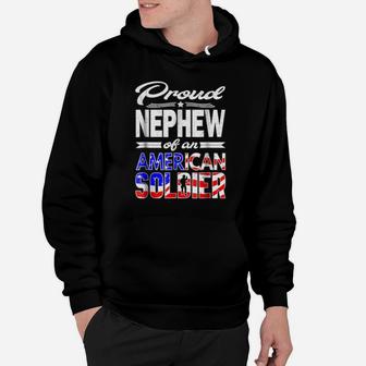 Proud Nephew Of A Soldier Shirt - Army Family Tshirt Gift Hoodie | Crazezy