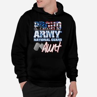 Proud Patriotic Army National Guard Aunt Usa Flag Women Hoodie | Crazezy