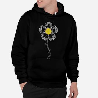 Proud Softball Mama Flower Mother's Day Hoodie | Crazezy UK