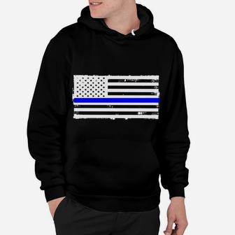 Proud State Trooper Mom Mother Thin Blue Line American Flag Hoodie | Crazezy