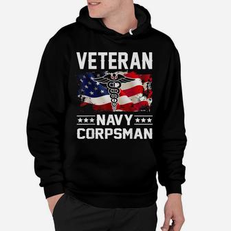 Proud Veteran Navy Corpsman T-Shirt Gifts For Men Hoodie | Crazezy CA