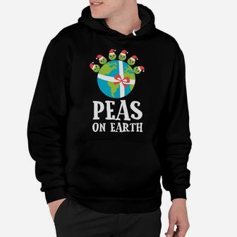 Pun Christmas Sayings Peas On Earth Funny Xmas Gift Sweatshirt Hoodie | Crazezy
