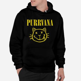 Purrvana Funny Rock Music Band Gift Shirt For Cat Lovers Hoodie | Crazezy DE