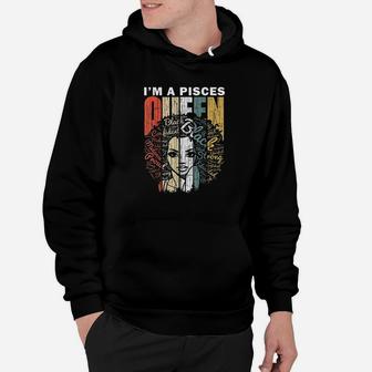 Queen Pisces Gifts For Women February March Bday Hoodie | Crazezy