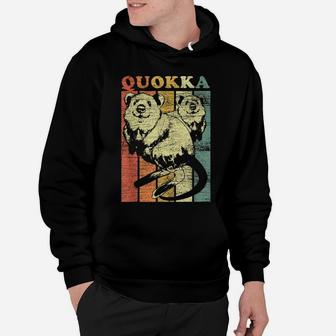 Quokka Kangaroo Australia Outback Retro Vintage Hoodie | Crazezy AU