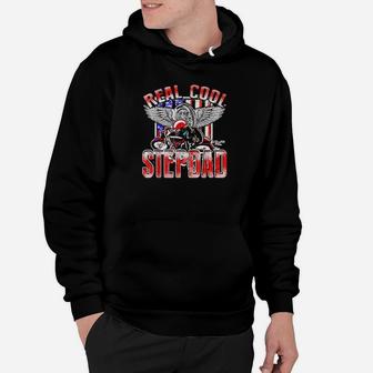 Real Cool Stepdad Biker Racing For Fathers Day Hoodie - Monsterry