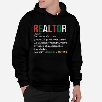 Realtor Definition Funny Real Estate Agent Noun Definition Hoodie | Crazezy DE